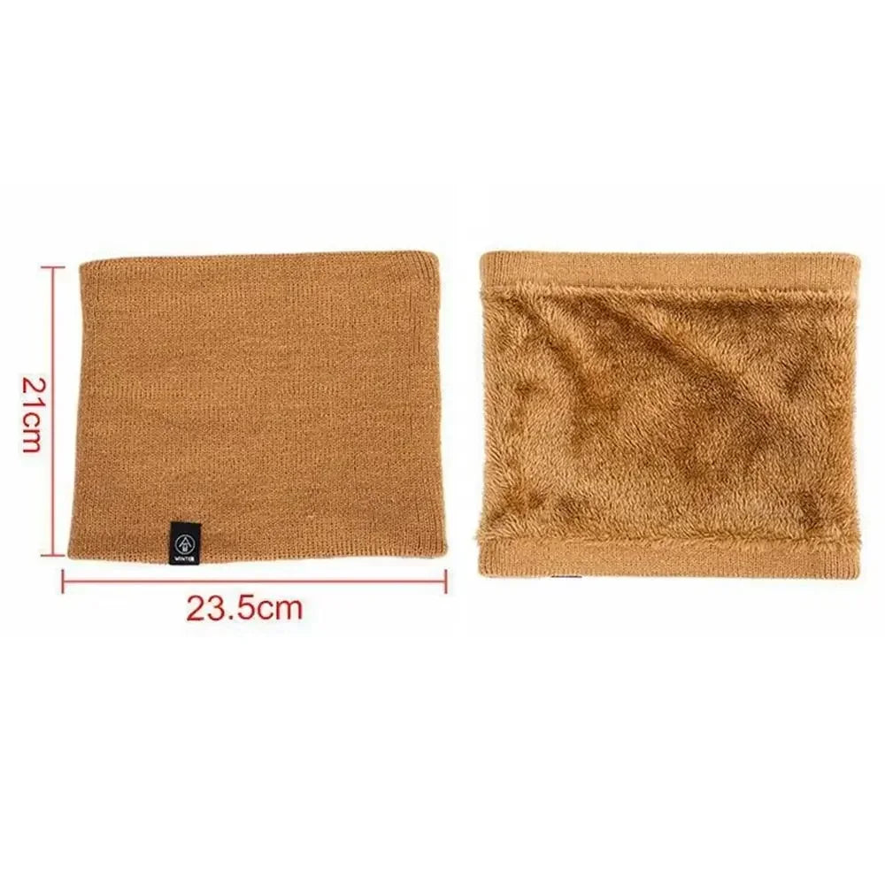 Ultra-Warm Winter Snood Scarf – Unisex Knitted Neck Warmer & Full Face Mask with Plush Lining