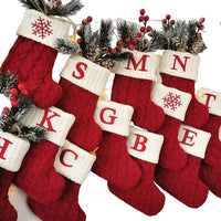 Knitted Snowflake Christmas Stocking