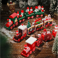 HolidayExpress Christmas Train Decoration | Classic Wooden Mantel & Table Decor