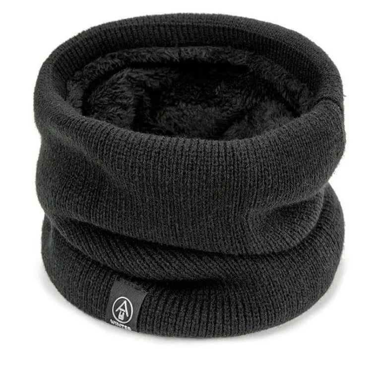 Ultra-Warm Winter Snood Scarf – Unisex Knitted Neck Warmer & Full Face Mask with Plush Lining