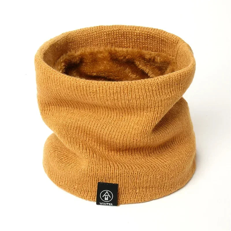 Ultra-Warm Winter Snood Scarf – Unisex Knitted Neck Warmer & Full Face Mask with Plush Lining