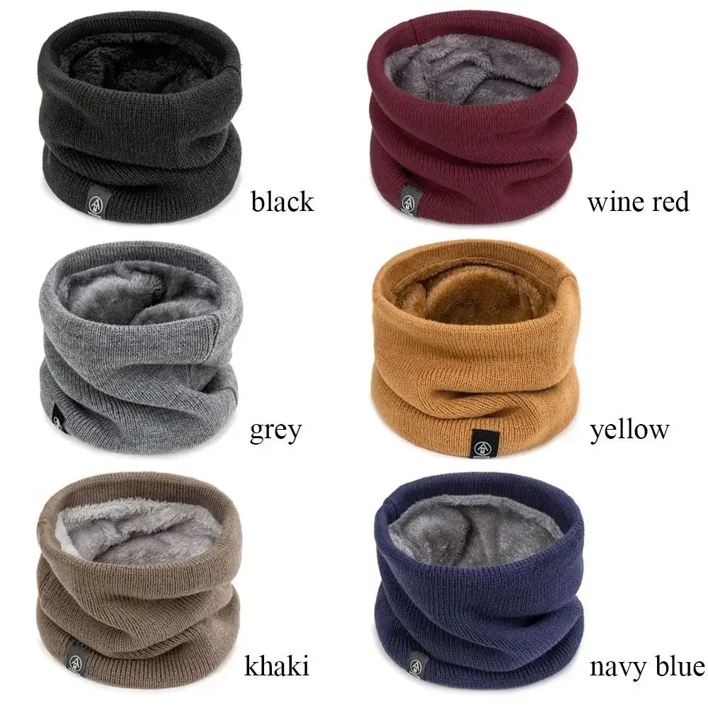 Ultra-Warm Winter Snood Scarf – Unisex Knitted Neck Warmer & Full Face Mask with Plush Lining