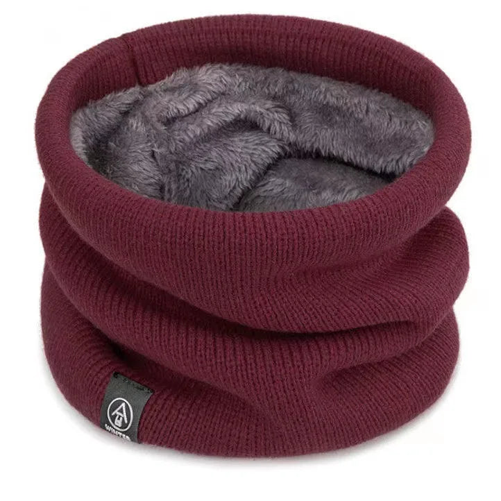 Ultra-Warm Winter Snood Scarf – Unisex Knitted Neck Warmer & Full Face Mask with Plush Lining