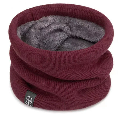 Ultra-Warm Winter Snood Scarf – Unisex Knitted Neck Warmer & Full Face Mask with Plush Lining