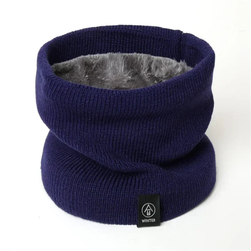 Ultra-Warm Winter Snood Scarf – Unisex Knitted Neck Warmer & Full Face Mask with Plush Lining