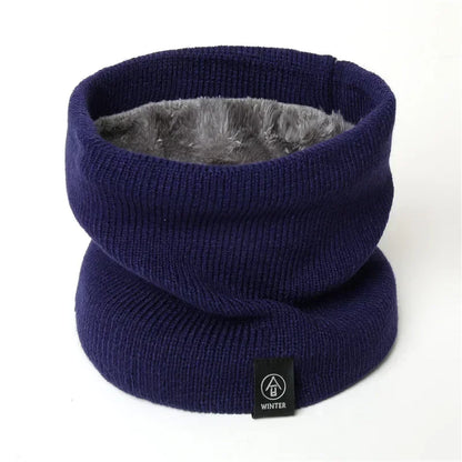 Ultra-Warm Winter Snood Scarf – Unisex Knitted Neck Warmer & Full Face Mask with Plush Lining