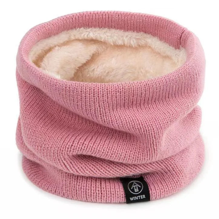 Ultra-Warm Winter Snood Scarf – Unisex Knitted Neck Warmer & Full Face Mask with Plush Lining