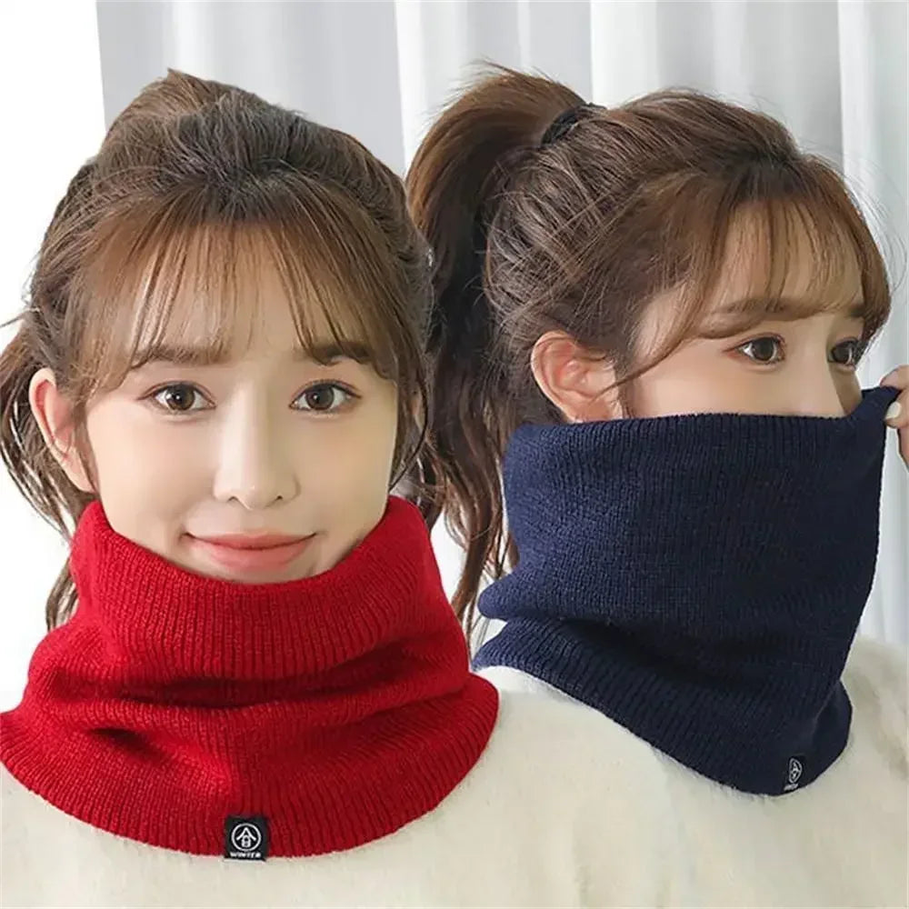 Ultra-Warm Winter Snood Scarf – Unisex Knitted Neck Warmer & Full Face Mask with Plush Lining