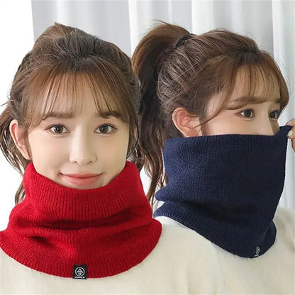 Ultra-Warm Winter Snood Scarf – Unisex Knitted Neck Warmer & Full Face Mask with Plush Lining