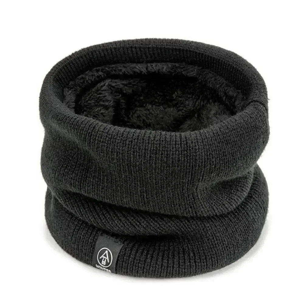 Ultra-Warm Winter Snood Scarf – Unisex Knitted Neck Warmer & Full Face Mask with Plush Lining